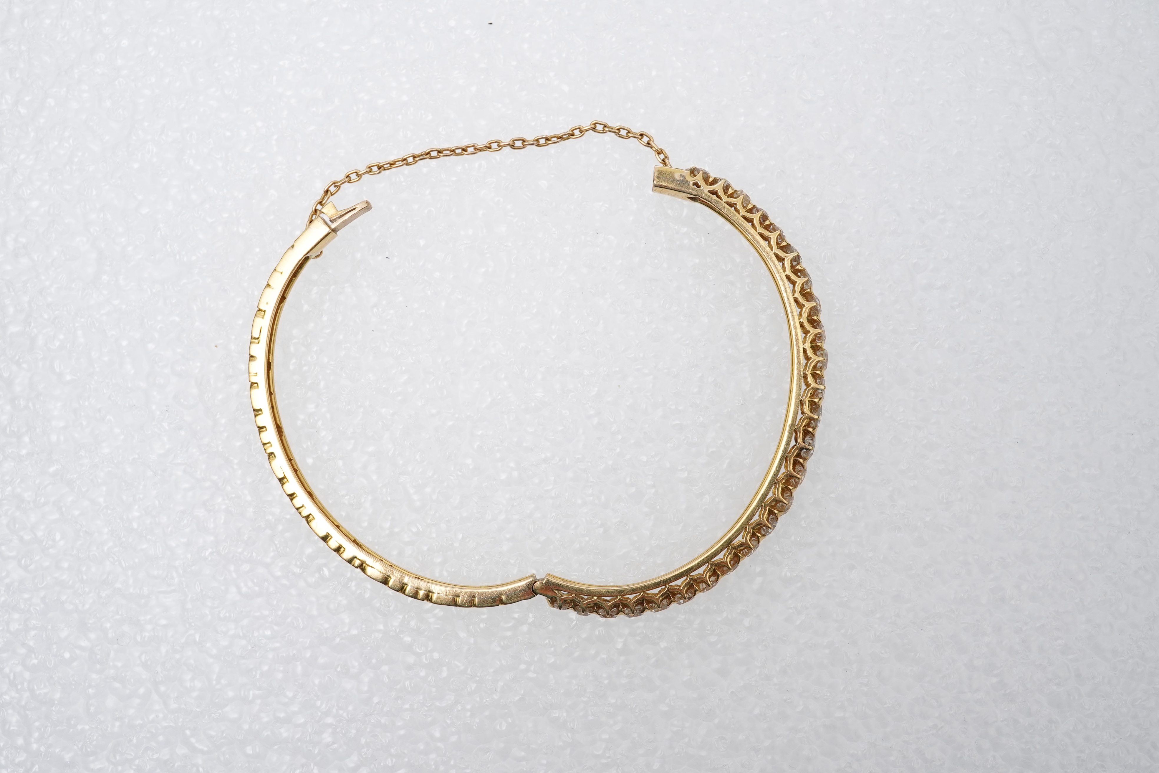 An attractive Victorian diamond bangle, late 19th century